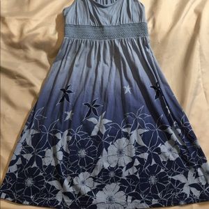 Women’s blue flowered dress